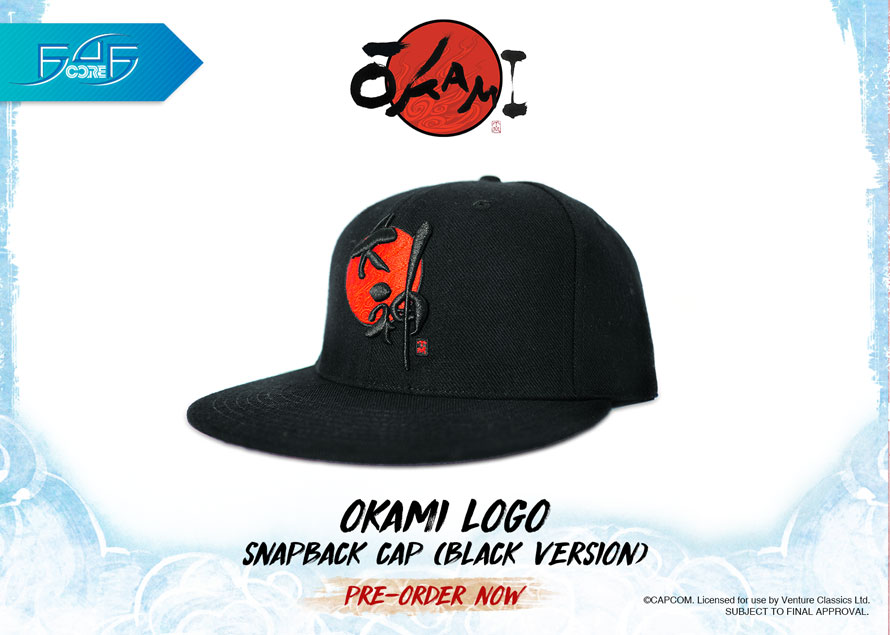 Okami Logo Snapback Cap (Black Version)