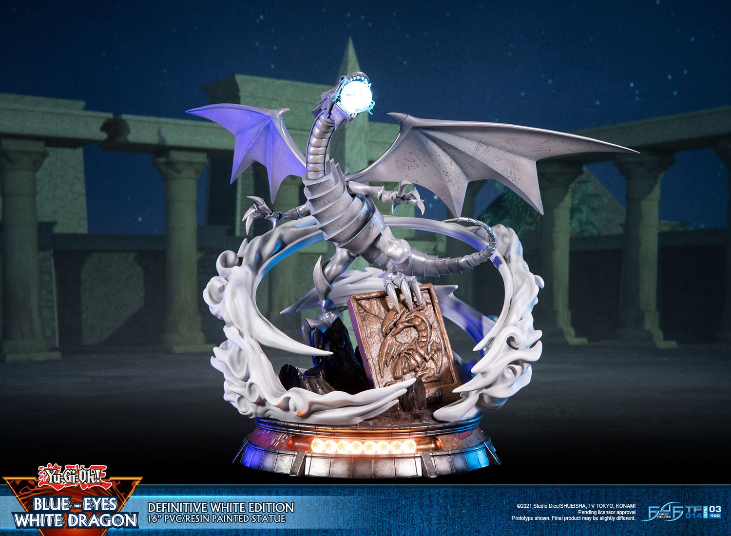 Pre-order Yu-Gi-Oh Konami official Limited Crystal Art Blue-Eyes White Dragon 