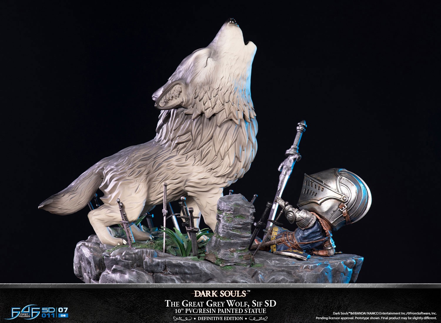 W_2402 Free shipping SD Dark Souls Sif the Great Grey Wolf Unpainted Resin Kit 