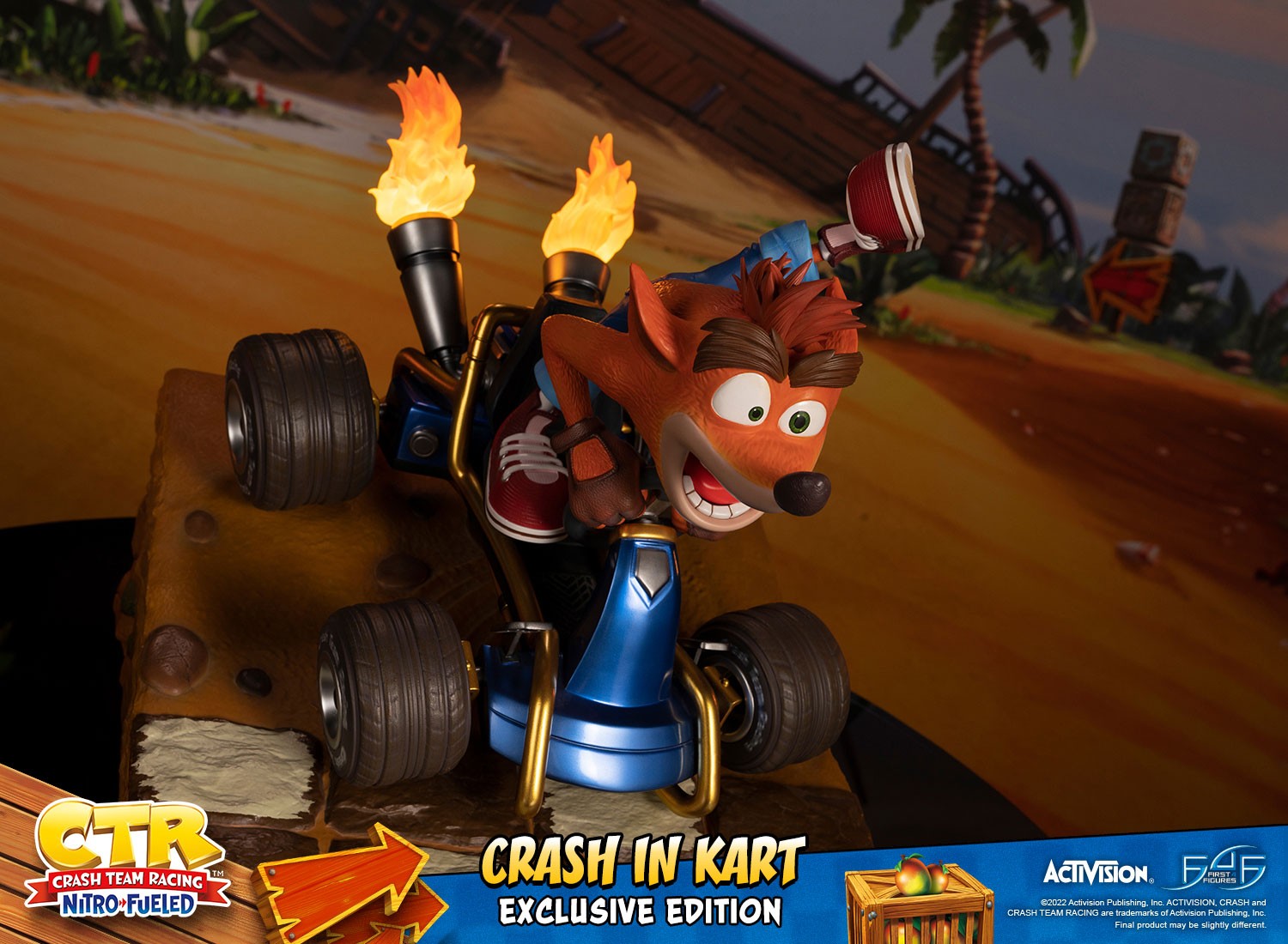 Figurine Crash in Kart - Crash Team Racing Nitro-Fueled - First4Figures