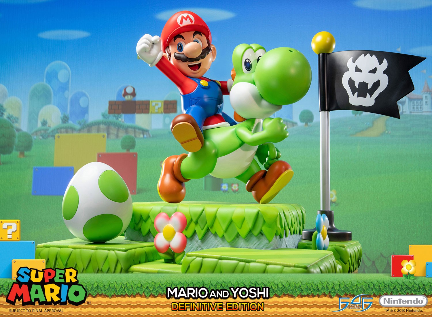 Mario and yoshi shop statue