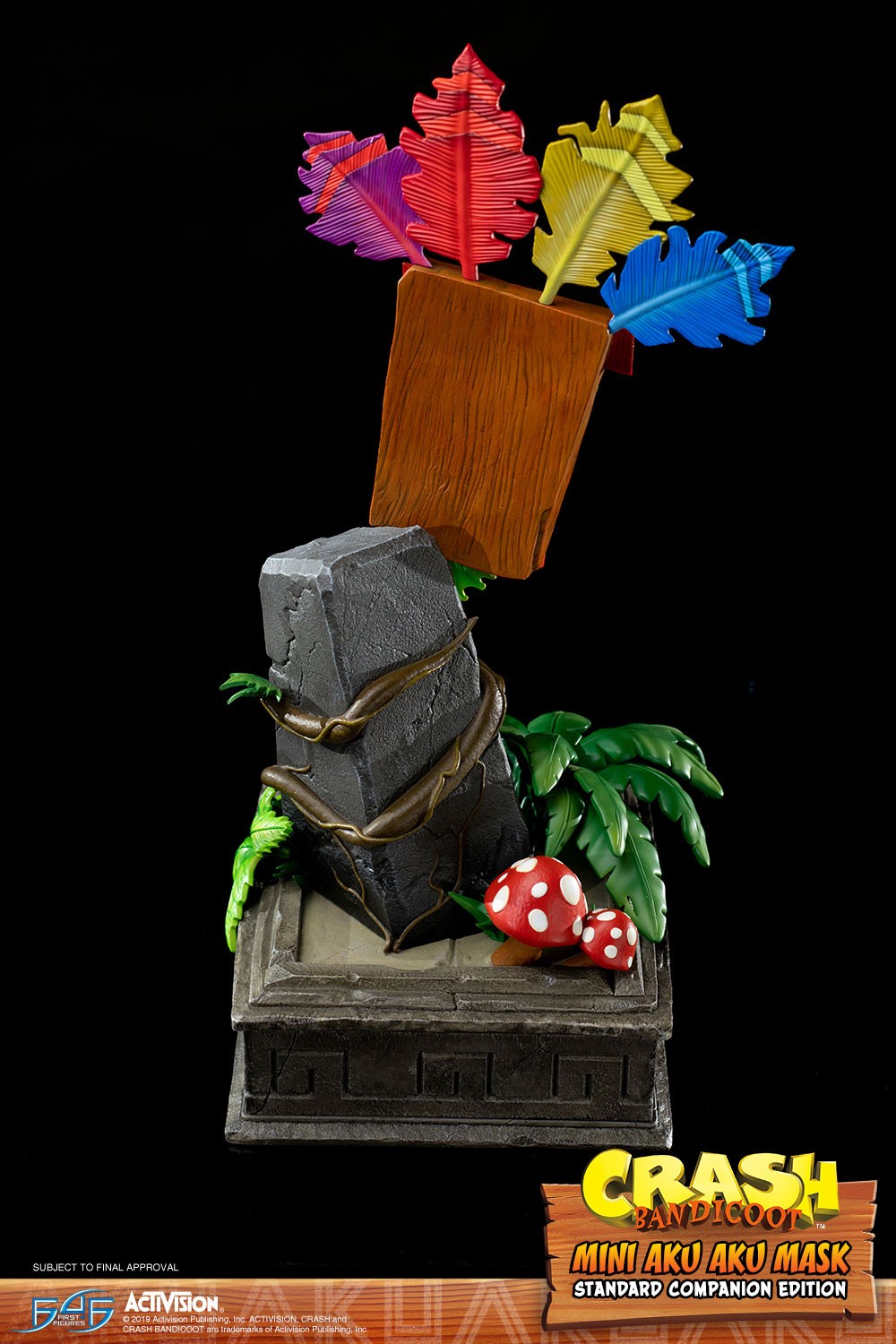 Exquisit - Figurine support Crash Bandicoot Aku Aku compatible