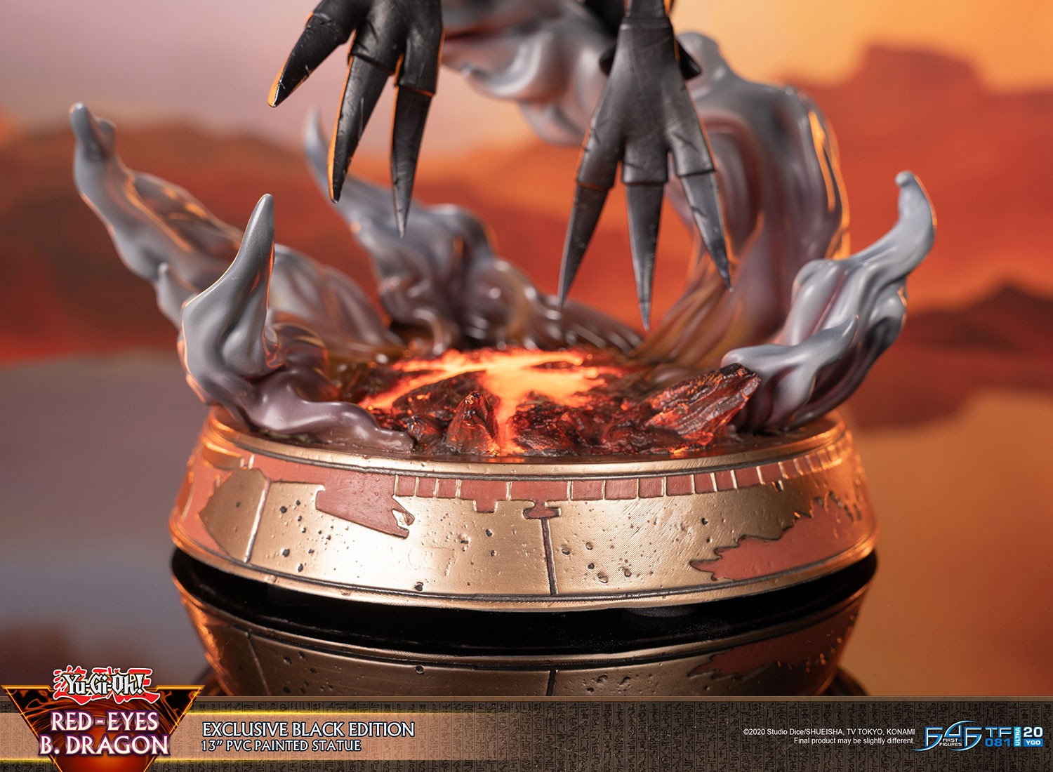 Red Eyes B. Dragon (Black Edition) Statue by First 4 Figures