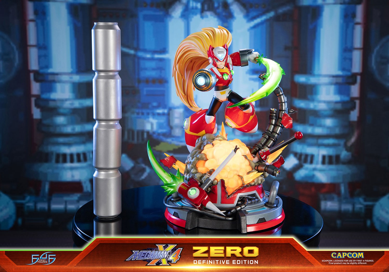 Megaman deals zero statue