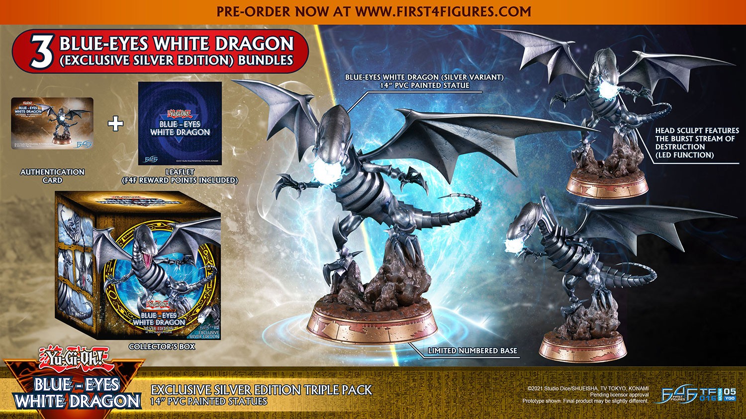 Yu-Gi-Oh! – Blue-Eyes White Dragon (Exclusive Silver Edition Triple Pack)