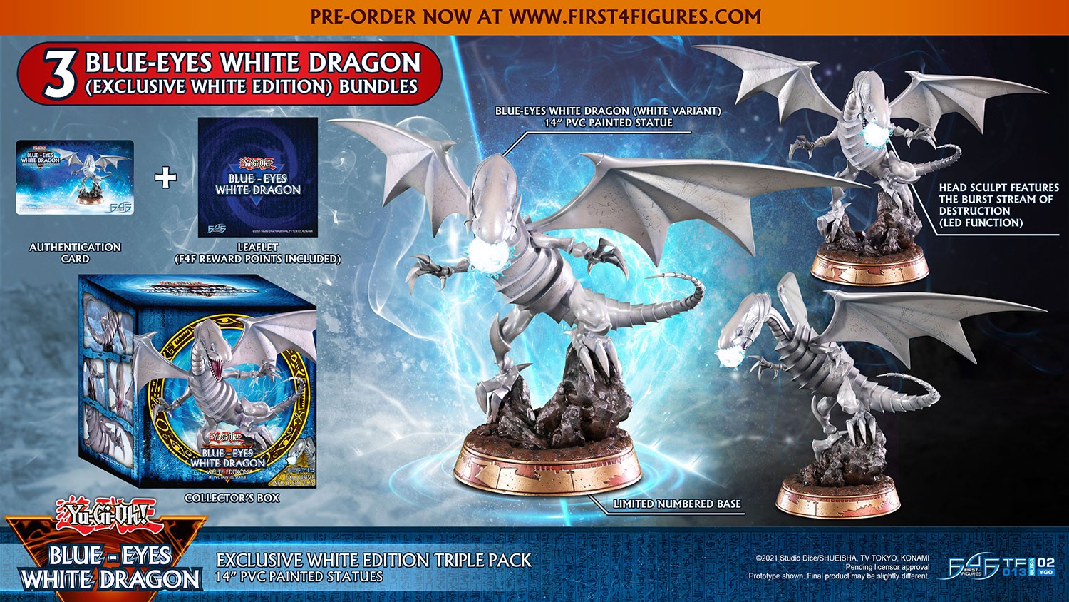 Yu-Gi-Oh! – Blue-Eyes White Dragon (Exclusive White Edition Triple Pack)