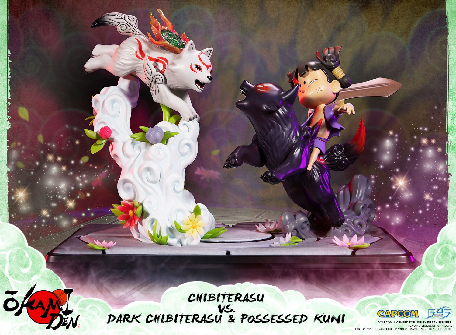 Okamiden Chibiterasu vs. Dark Chibiterasu & Possessed Kuni Statue