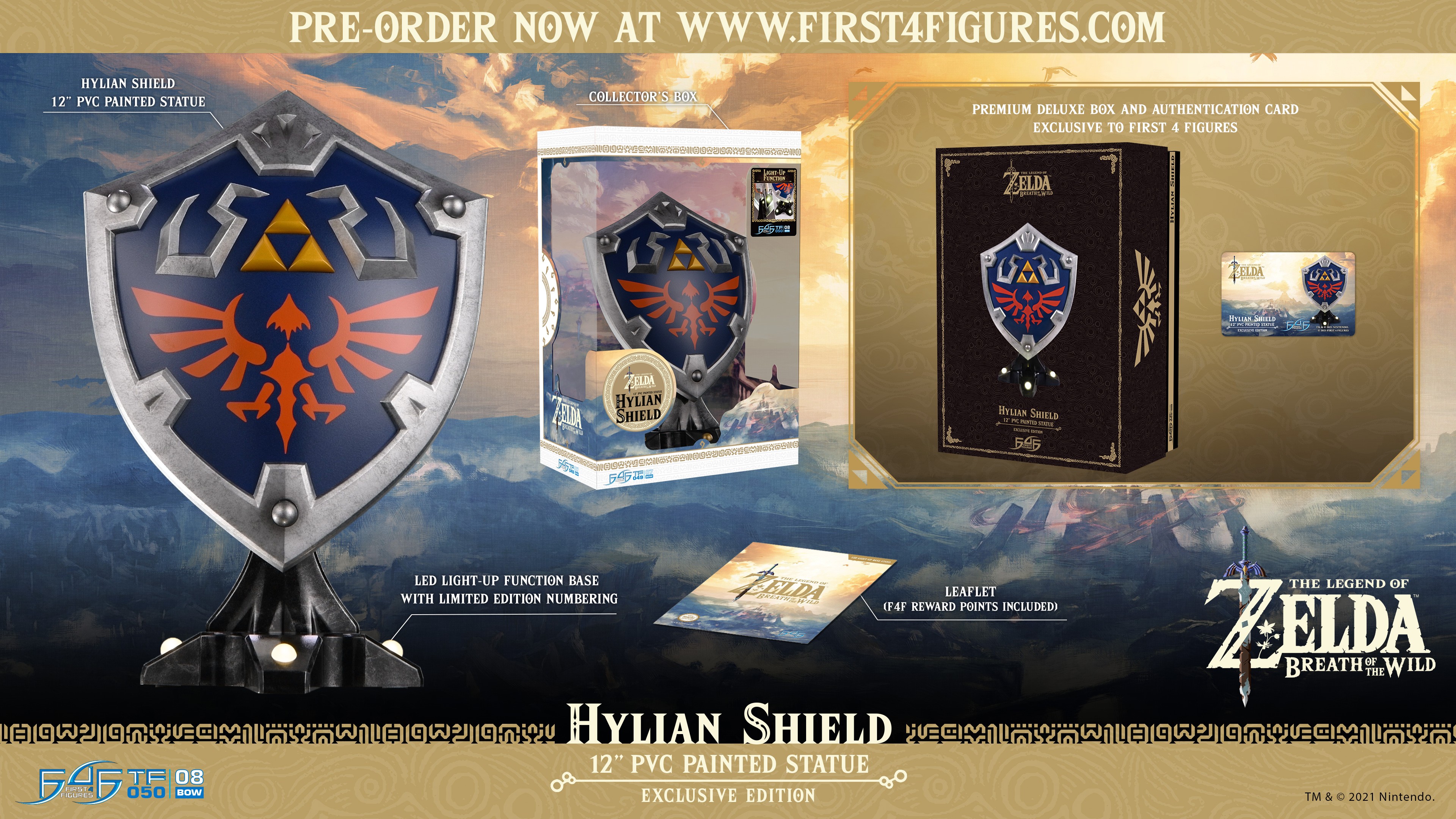 Pre-Order, The Legend of Zelda Breath of the Wild - Hylian Shield PVC  (Exclusive Edition)