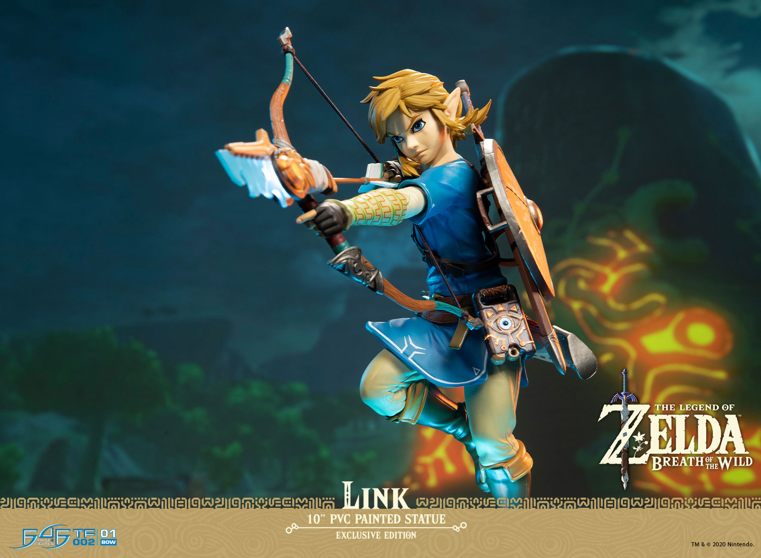 The Legend of Zelda Breath of the Wild Link Master Sword Figure Statue Toy  New