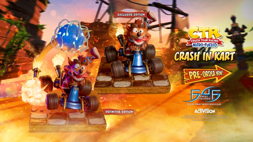 Crash bandicoot statue 2024 first 4 figures