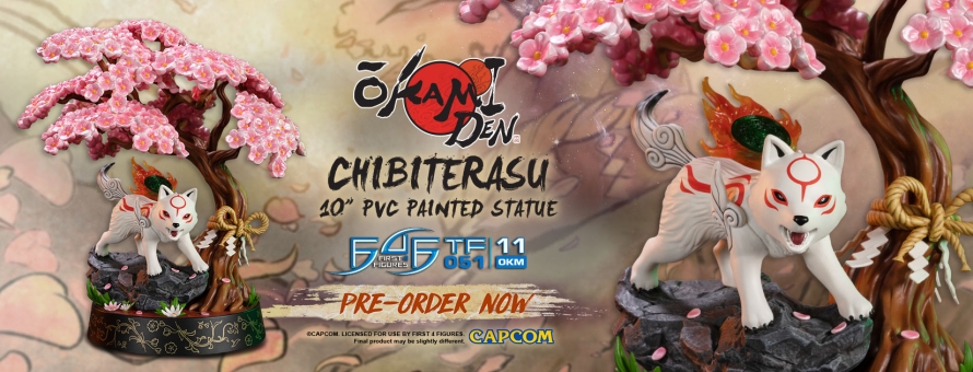 Okamiden Chibiterasu PVC statue on the way from First 4 Figures