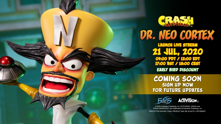 A First Look at the Crash Bandicoot™ – Dr. Neo Cortex Statue