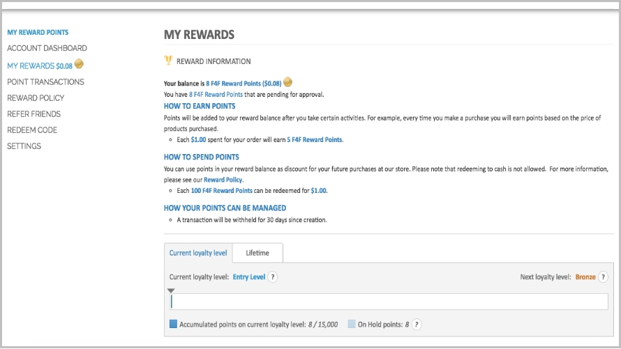 F4F Reward Points Monitoring