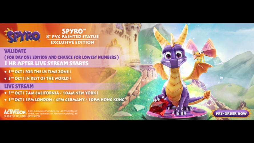 Spyro™ 8″ PVC Pre-Order FAQs