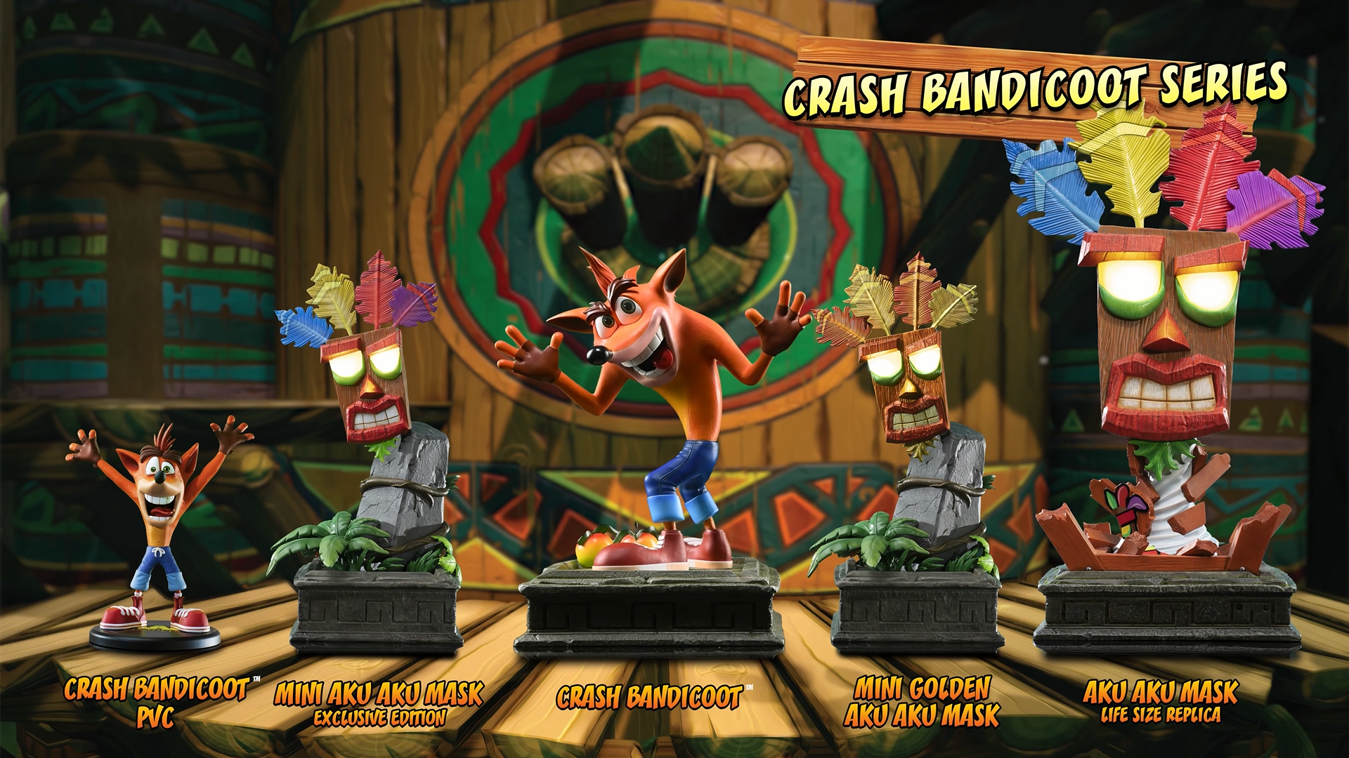 first 4 figures crash bandicoot