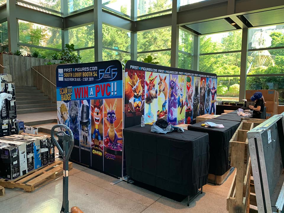 First 4 Figures booth setup @ PAX West 2019