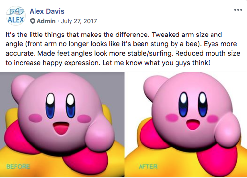 Warp Star Kirby changes