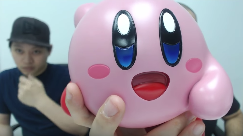 Warp Star Kirby mouth and eyes close-up
